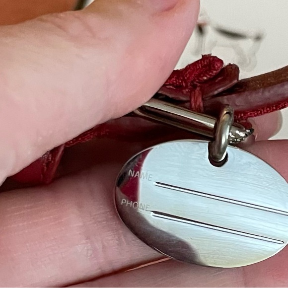 XS Coach Cherry Red Mini Signature Leather Pet Collar NWT - Picture 6 of 11